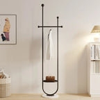 Freestanding Metal Valet Stand with Accessory Tray – Color Options