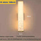 Modern LED Marble Wall Sconce – Gold