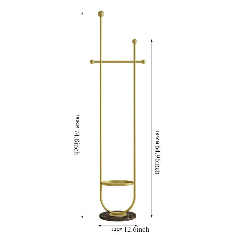 Freestanding Metal Valet Stand with Accessory Tray – Color Options