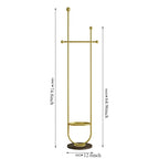 Freestanding Metal Valet Stand with Accessory Tray – Color Options