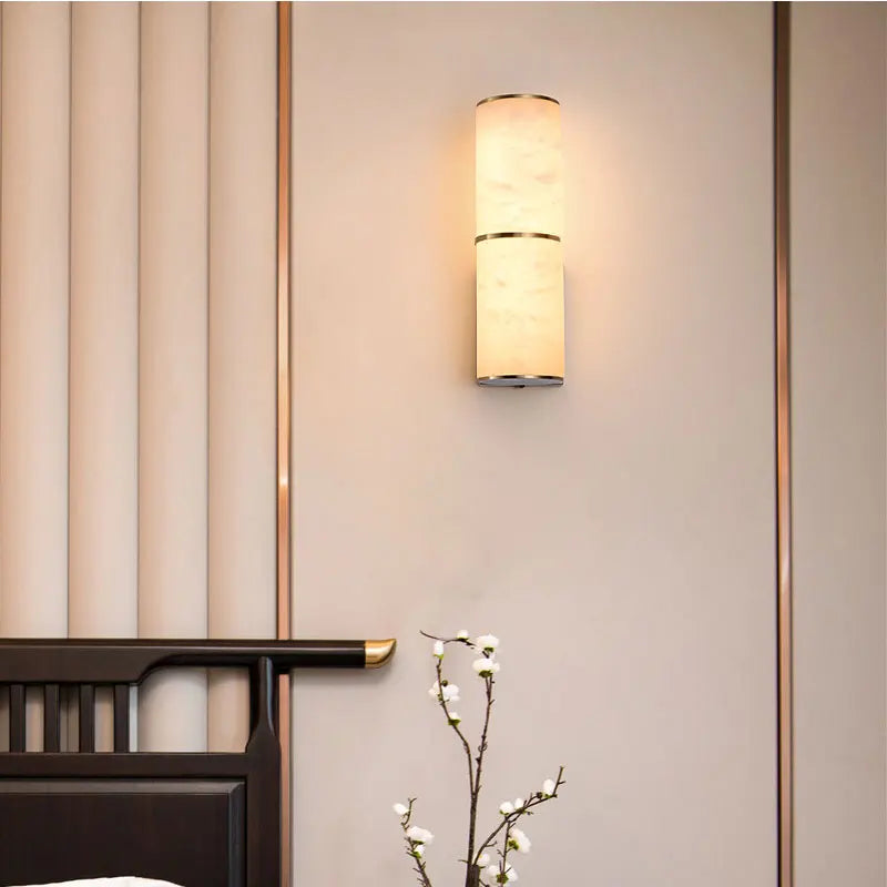 Modern LED Marble Wall Sconce – Gold