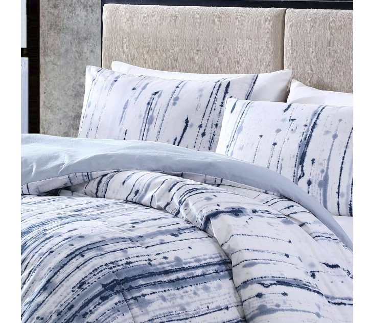 3-Piece Cotton Duvet Cover Set - One Size — Fits Full/Queen Beds