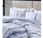 3-Piece Cotton Duvet Cover Set - One Size — Fits Full/Queen Beds