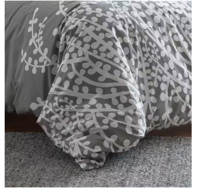 3-Piece Cotton Duvet Cover Set - One Size — Fits Full/Queen Beds