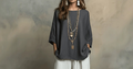 Bohemian Three-Quarter Sleeve Relaxed Top
