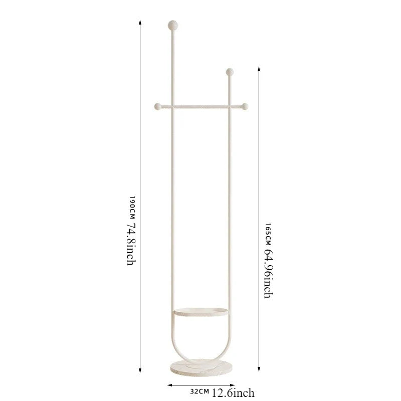 Freestanding Metal Valet Stand with Accessory Tray – Color Options