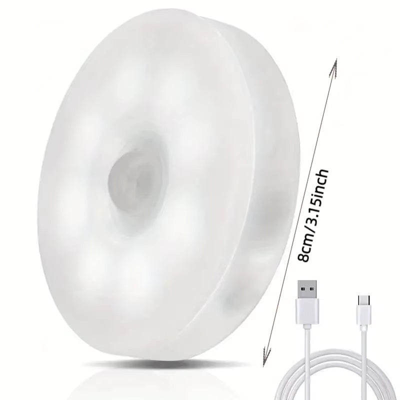 4-Pack Rechargeable Motion Sensor LED Night Lights – Warm or White