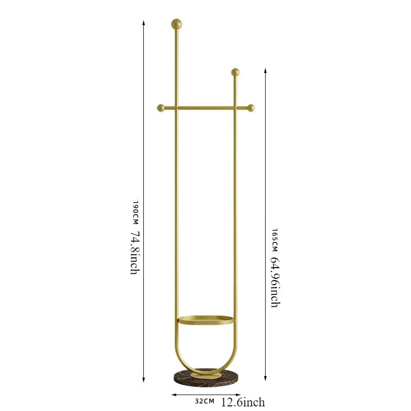 Freestanding Metal Valet Stand with Accessory Tray – Color Options