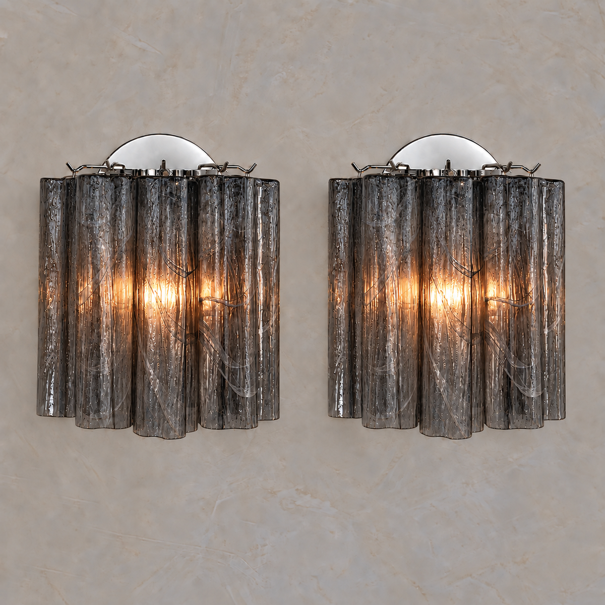Murano Glass Tube Wall Sconce – Handcrafted Decorative Glass