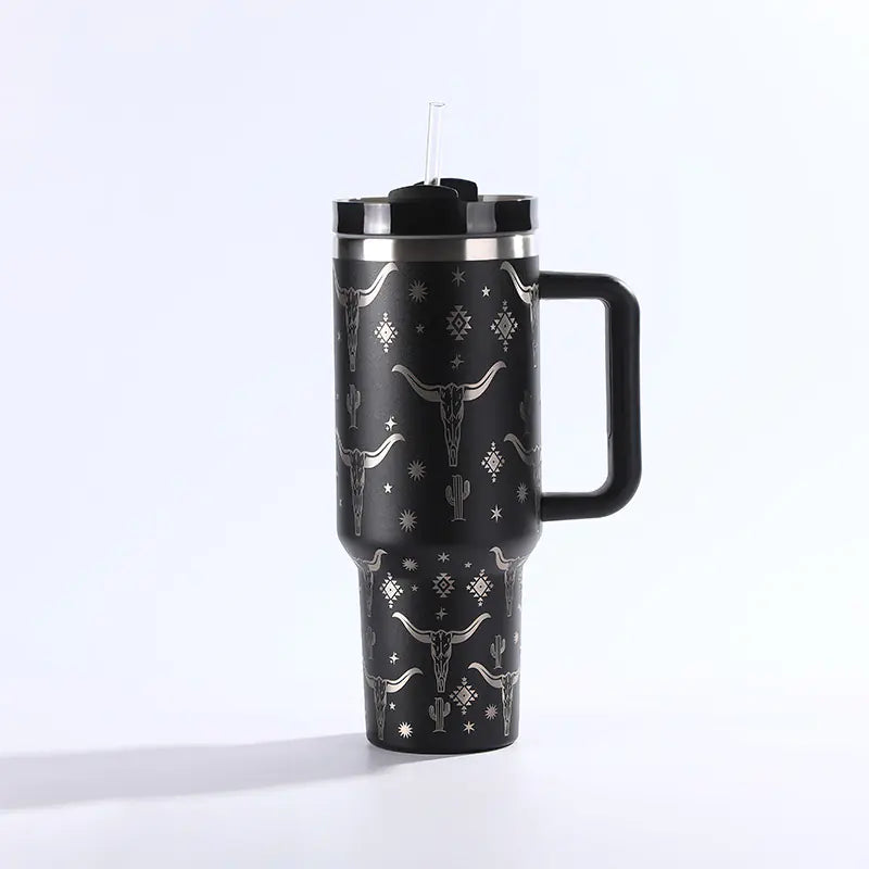 Stainless Steel Straw Tumbler