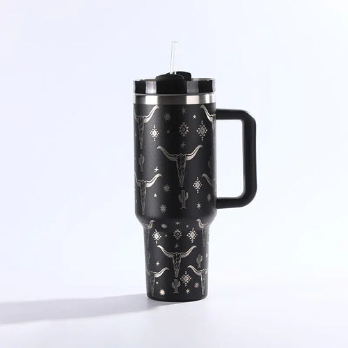1200 mL Stainless Steel Straw Tumbler with Handle