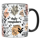 Sweary Affirmation Coffee Mug – Younique (11 oz, Black Handle)