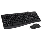 TechMagnet Wired Keyboard and Mouse Combo for Windows | Optical Wired Mouse | Full-Size Keyboard | USB Plug-and-Play | Compatible with PC and Laptop | Black (Renewed)…