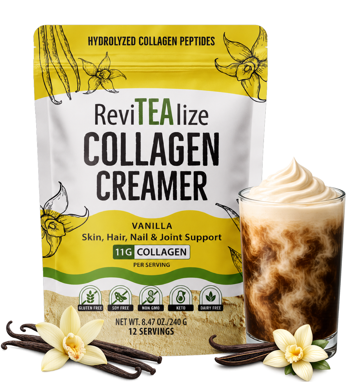 ReviTEAlize Vanilla Collagen Coffee Creamer