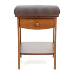 1-Drawer Bedroom Nightstand with Lower Shelf – Walnut Wood Finish