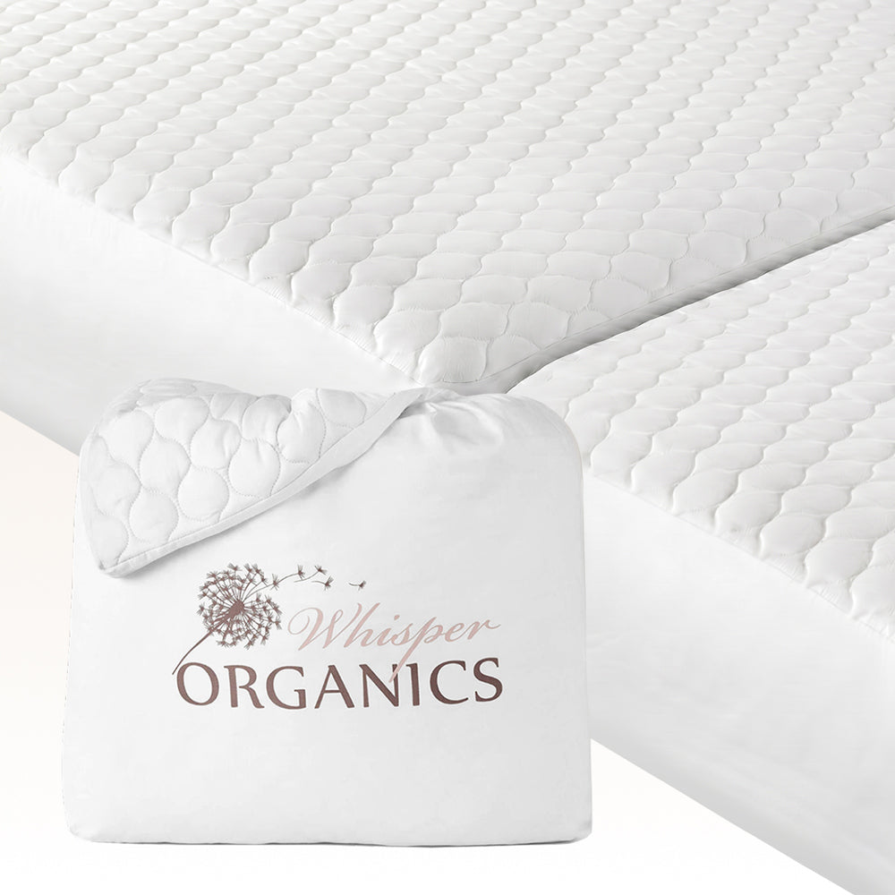 Organic Cotton Quilted Mattress Pad – Absorbent, Non-Waterproof Protection