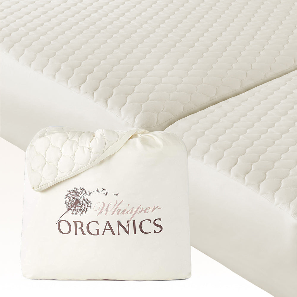 Organic Cotton Quilted Mattress Pad – Absorbent, Non-Waterproof Protection