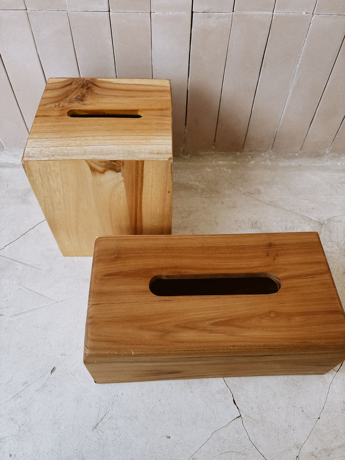 Teak Wood Tissue Box Cover