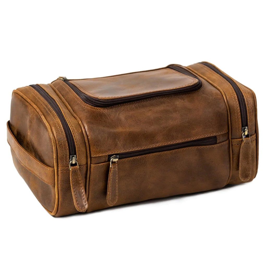 Leather Travel Toiletry Bag – Antique Elizo