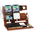 Wood Phone Docking Station & Nightstand Organizer