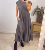 Loose Solid Color Dress for Women's Fashion
