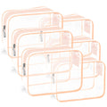 Clear TSA Toiletry Bag Set – Pink (6 Pack) Touyinger
