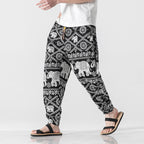 Men’s Retro Cotton Drawstring Pants