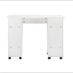 Home Office Computer Desk with Drawers – Nail Art Table (White)