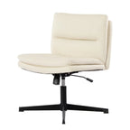 Leather Home Office Chair – Armless Ergonomic Design