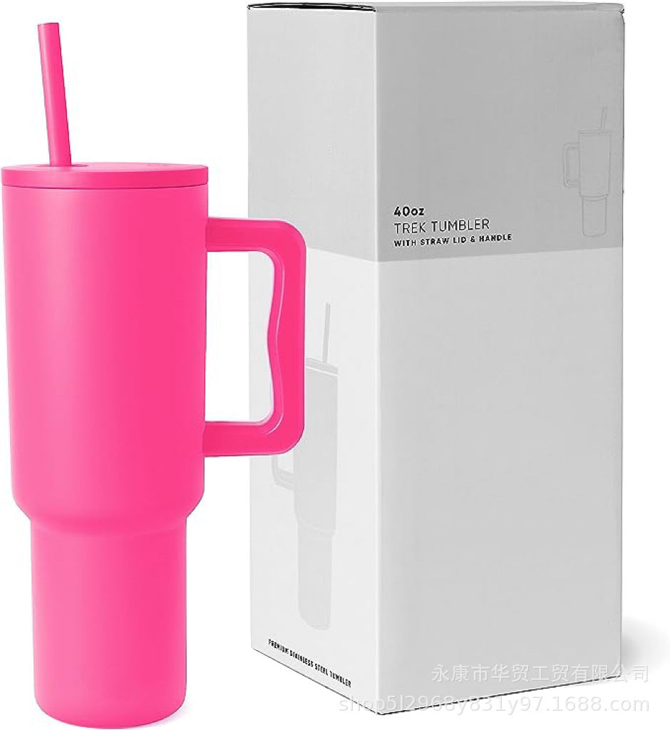 40 oz Stainless Steel Insulated Travel Tumbler with Straw