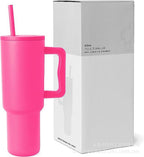 40 oz Stainless Steel Insulated Travel Tumbler with Straw