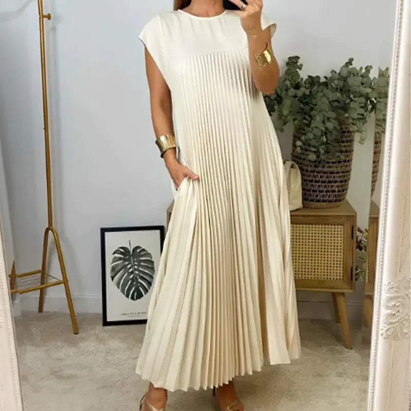Loose Solid Color Dress for Women's Fashion