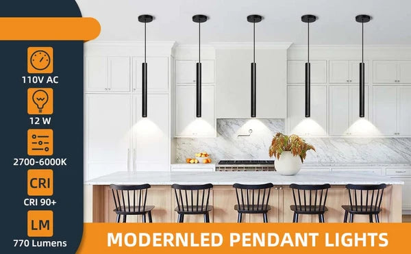 3-Piece Modern LED Pendant Light Set – Adjustable 2700K–6000K