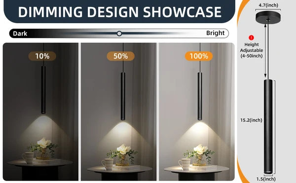3-Piece Modern LED Pendant Light Set – Adjustable 2700K–6000K