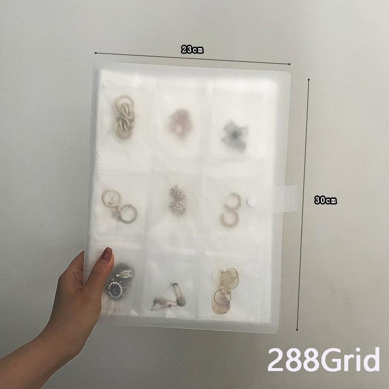 Jewelry Organizer Storage Book – Grid & Color Options