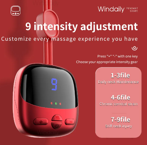 Mini Heated Neck & Shoulder Massager – EMS/TENS Pulse Therapy