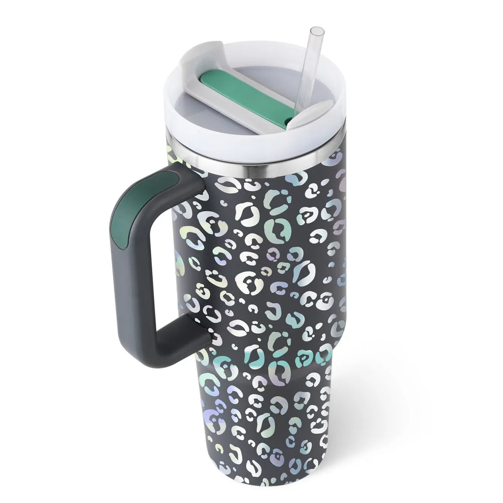 40 oz Stainless Steel Spill-Proof Insulated Tumbler with Straw