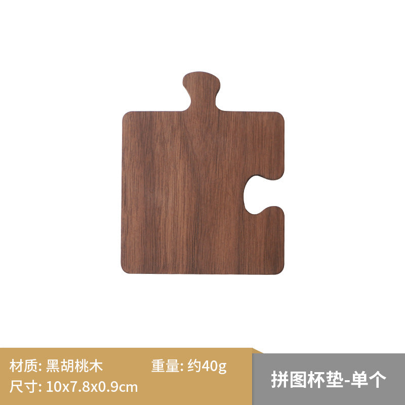 Wood Coaster Walnut Set