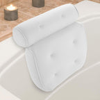 3D Net Bath Pillow with 6 Suction Cups – Head, Neck & Shoulder Support