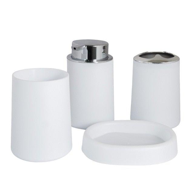 Bamboo-Accent Bathroom Accessory Set