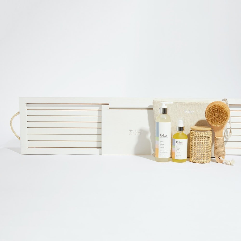 Wooden Bath Tray – Expandable Bathtub Caddy