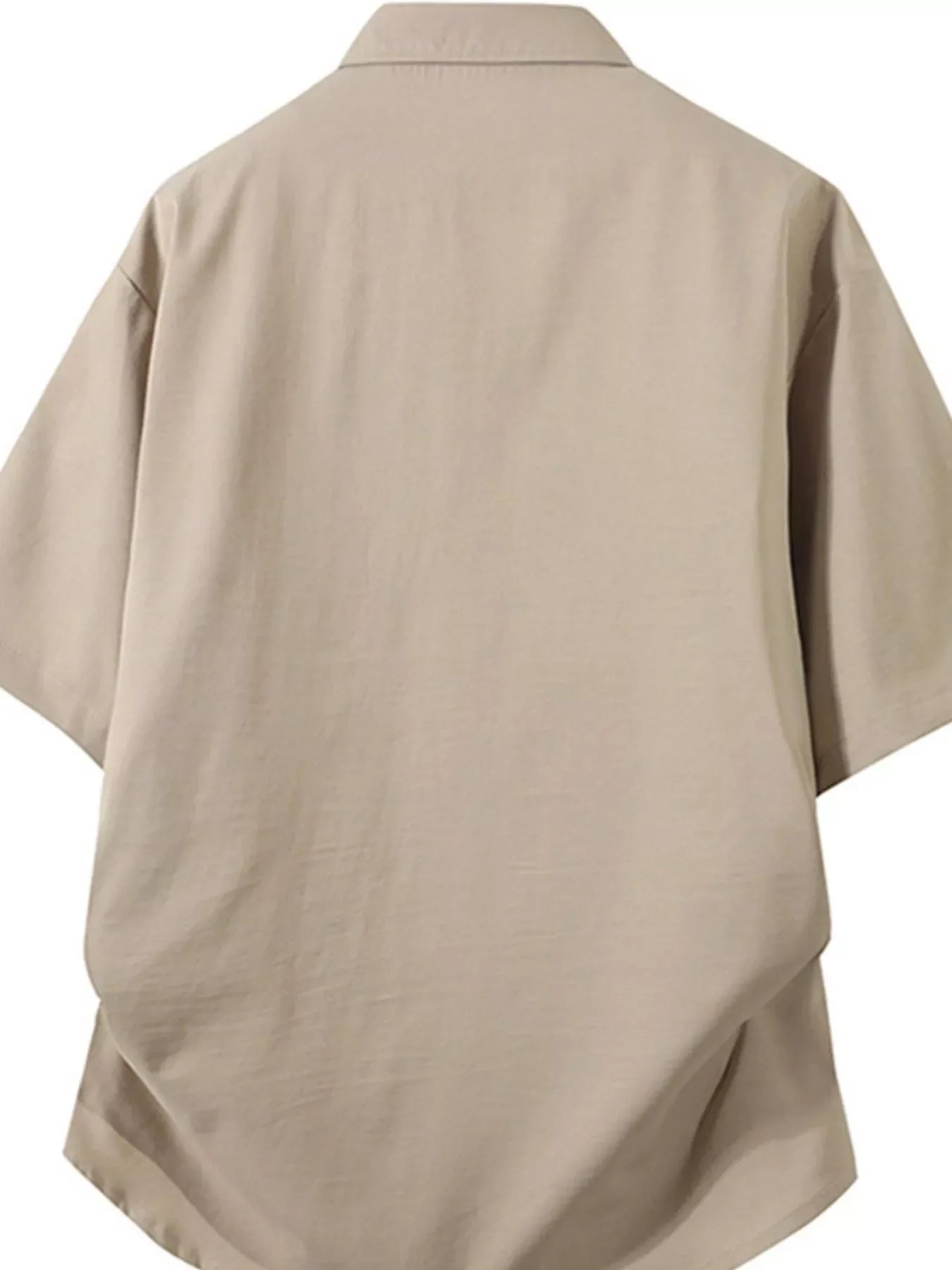 Men’s Plus Size Oversized Short Sleeve Button-Down Shirt