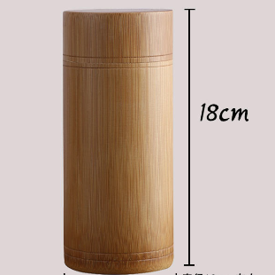 Mini Bamboo Tea Canister with Sealed Storage Box