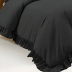 400 Thread Count Cotton Sateen Ruffle Duvet Cover Set