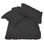 400 Thread Count Cotton Sateen Ruffle Duvet Cover Set
