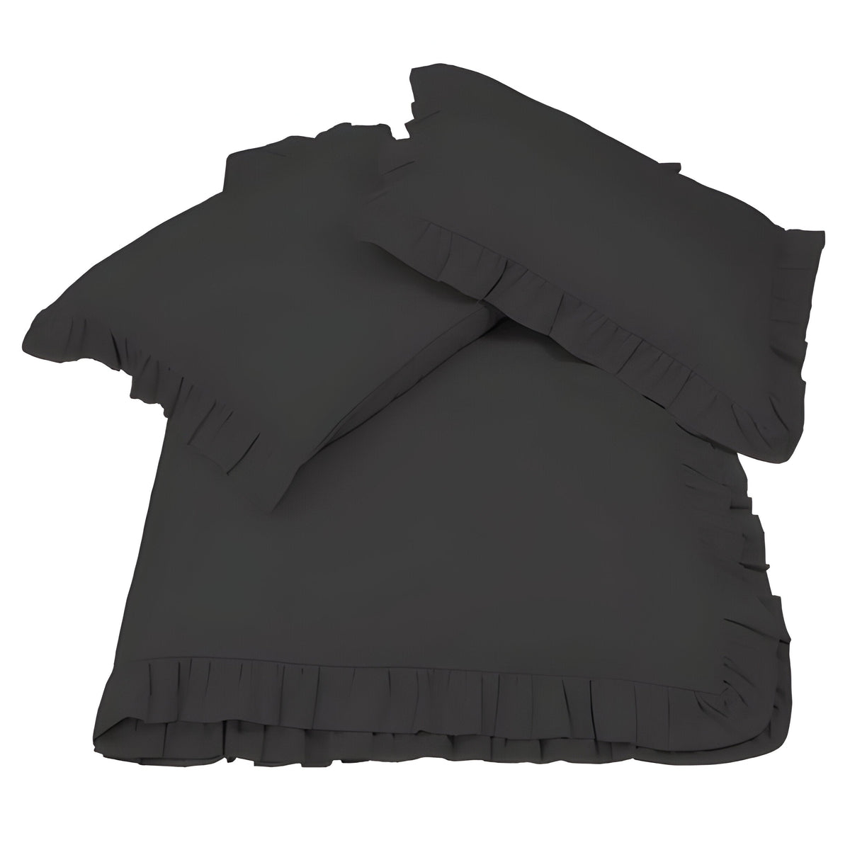 400 Thread Count Cotton Sateen Ruffle Duvet Cover Set