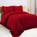 400 Thread Count Cotton Sateen Ruffle Duvet Cover Set