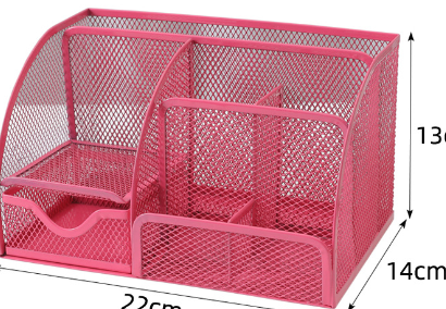 Large Capacity Metal Desktop Organizer – Pen & Document Holder