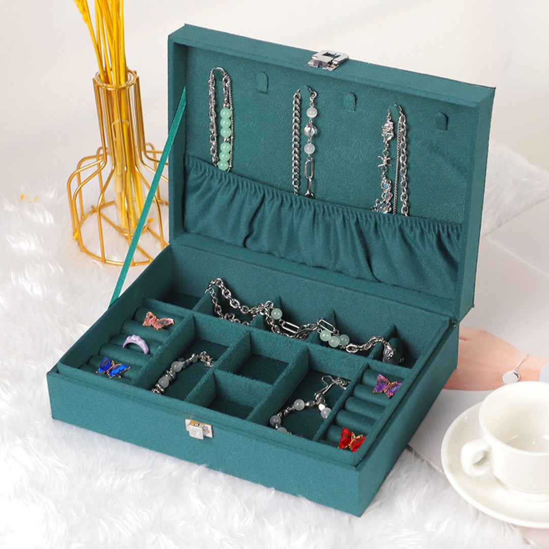 Multi-Layer Jewelry Storage Box – Solid Color Design
