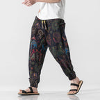 Men’s Retro Cotton Drawstring Pants